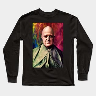 Aleister Crowley The Great Beast of Thelema painted in a Surrealist and Impressionist style Long Sleeve T-Shirt